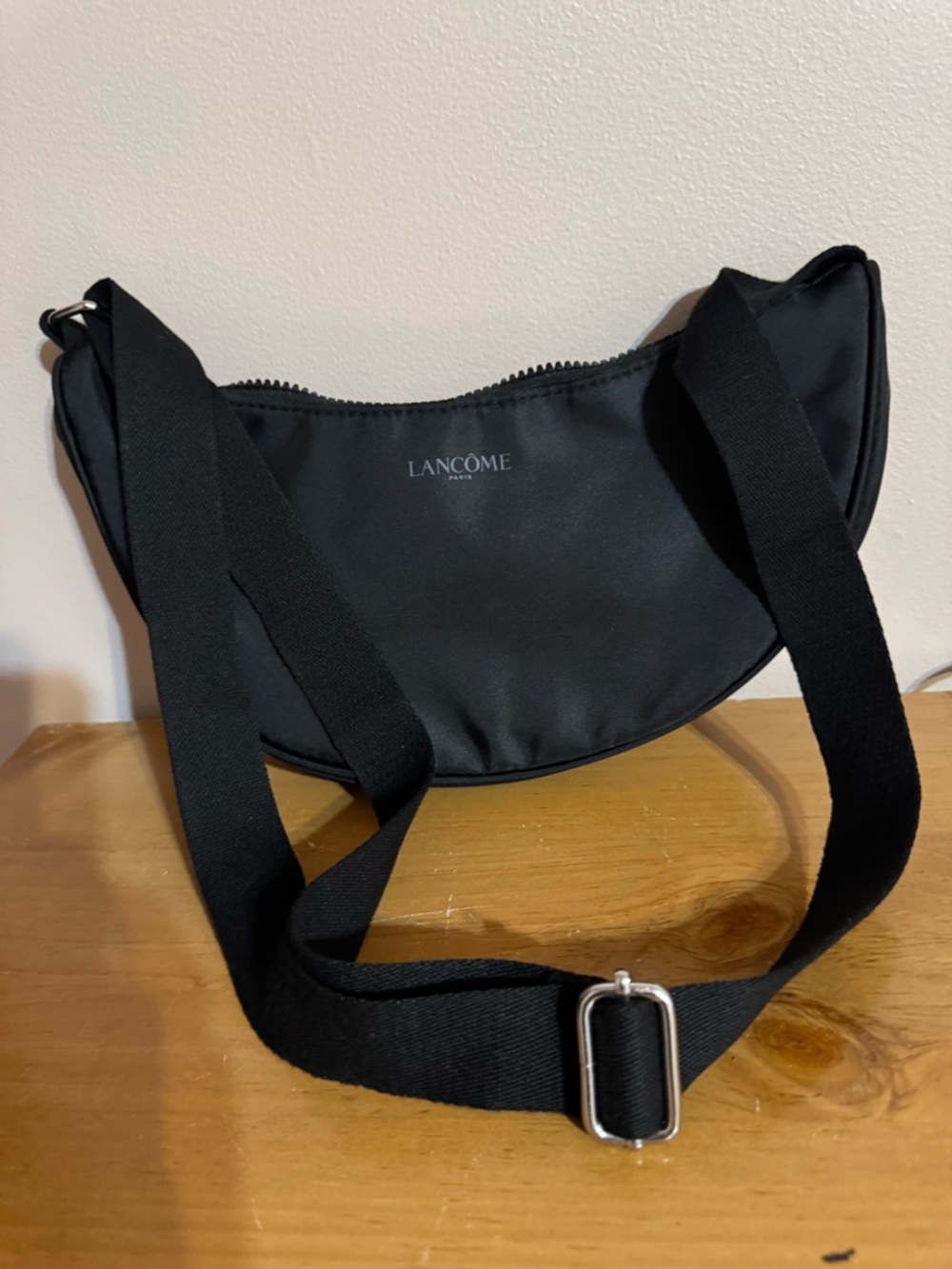 Lancôme Black Crescent Crossbody Bag